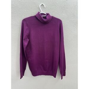 Architect Womens Sweater Size Large Purple Plum Turtleneck Pullover NWTs